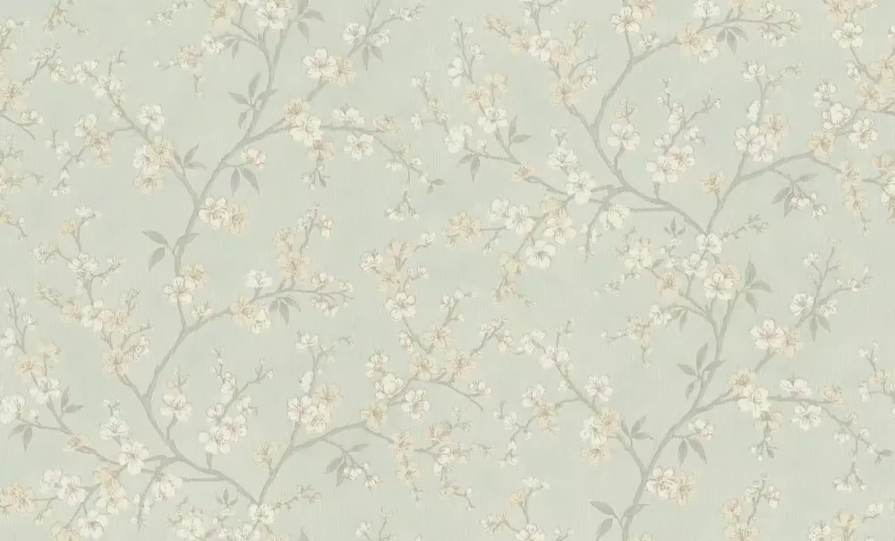 Heißes Angebot Kirschblüten Vliestapete in Blau-Pastellblau Selection doppeltbreit 981032