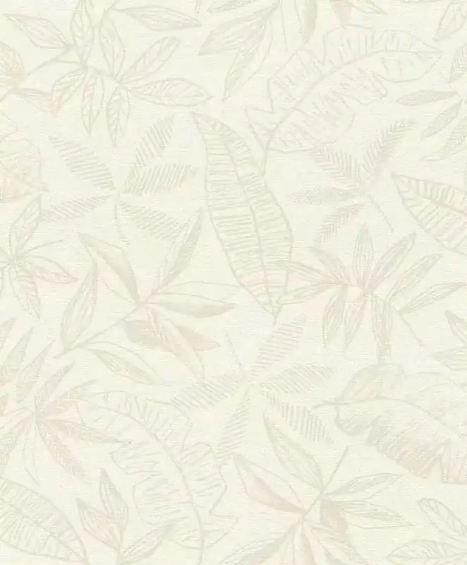 Billig SCHÖNER WOHNEN-Kollektion Vliestapete LEAFAGE in Weiß 600568