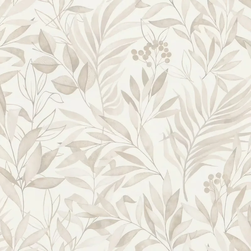 Tapete mit beigen Pflanzen in Aquarelloptik 286069 Must-Have