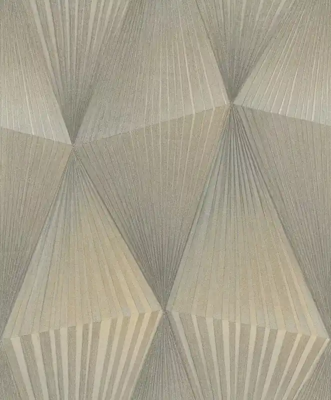 Selbstklebende Tapete Cairo 370706 - Geometrisches 3D-Motiv in Grau und Gold Preisreduziert