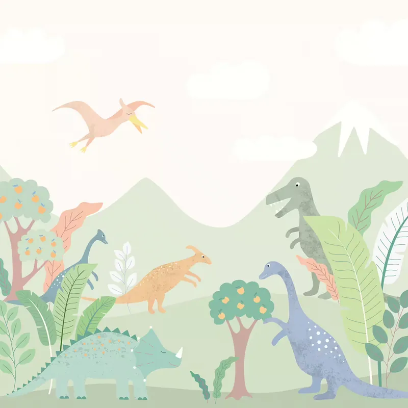 Fototapete Dino World mit Dinosauriern Roomblush - RB367 Mega-Angebot