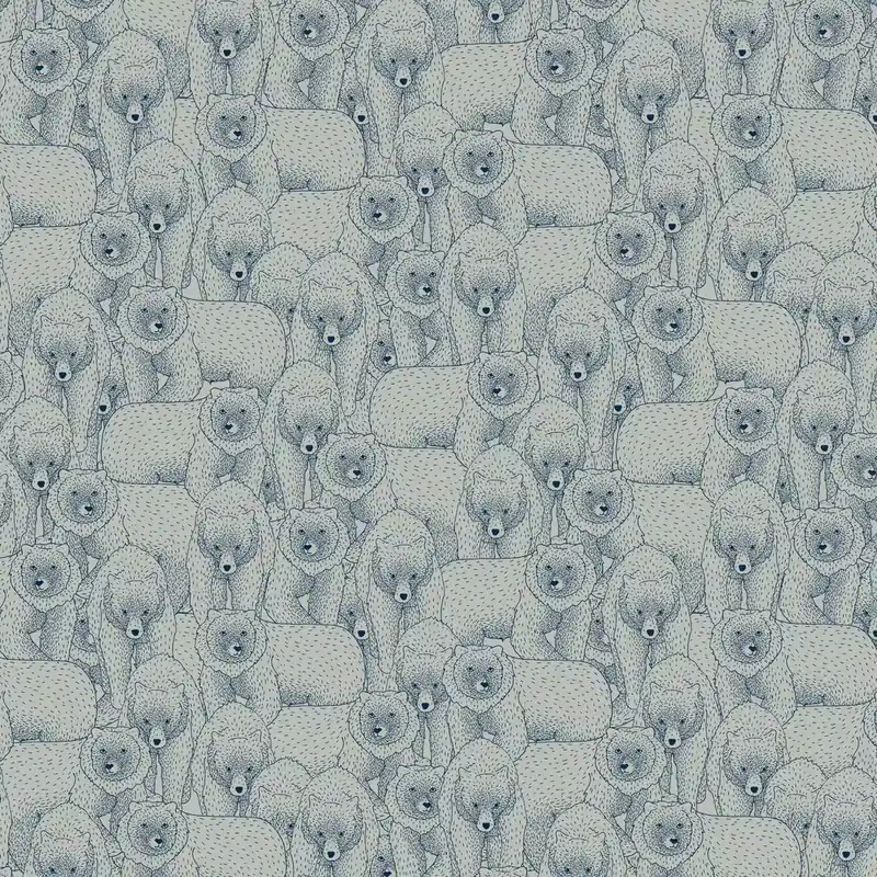 Echt Fototapete Bären in Blau Roomblush Ours RB194