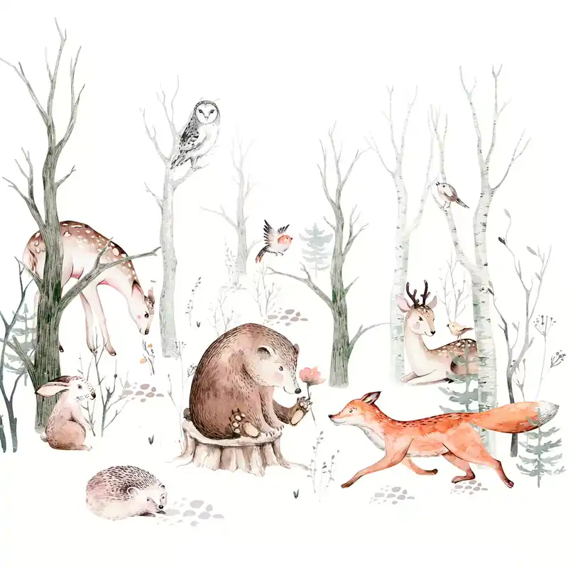 Waldtiere Vliestapete in Grün-Hellgrün Kids World II 364903 Wochenendangebot