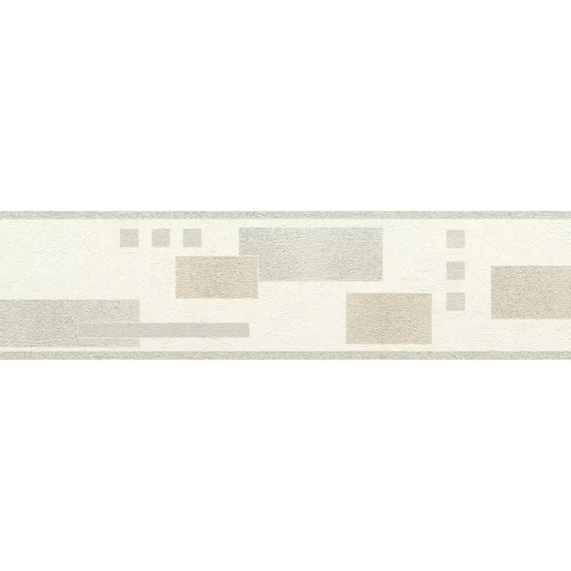 Highlight Bordüre Vlies mit geometrischem Muster in Beige-Grau 808605