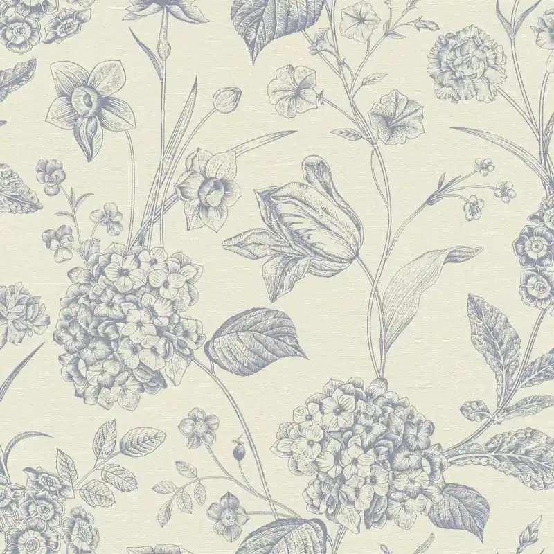 Markenware Vliestapete in Blau Selection Vinyl/Vlies 795516