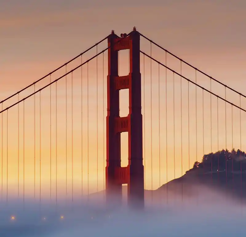 Fototapeten Brücken und Statuen Morning San Fransisco Direkt Vom Hersteller