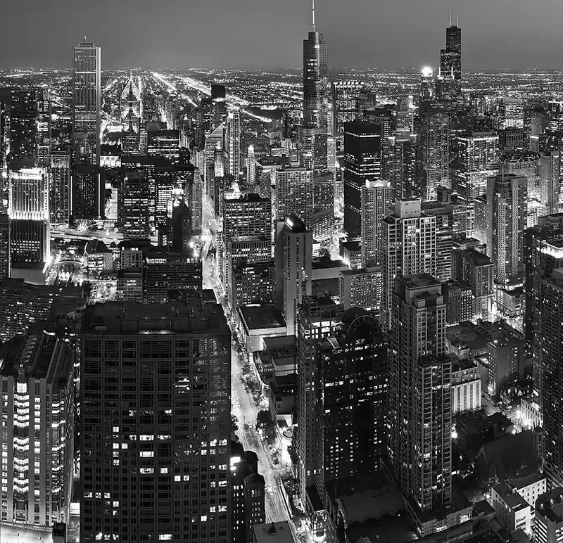 Fototapeten Länder und Städte Night Chicago Mega-Angebot