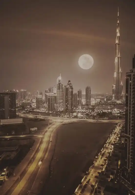 Fototapeten Länder und Städte Night Dubai Direkt Vom Hersteller