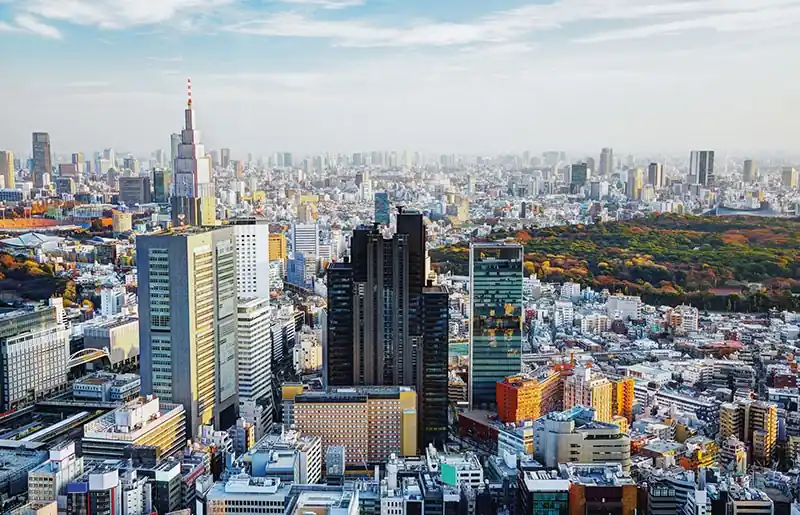 Fototapeten Länder und Städte Tokyo Center Billig