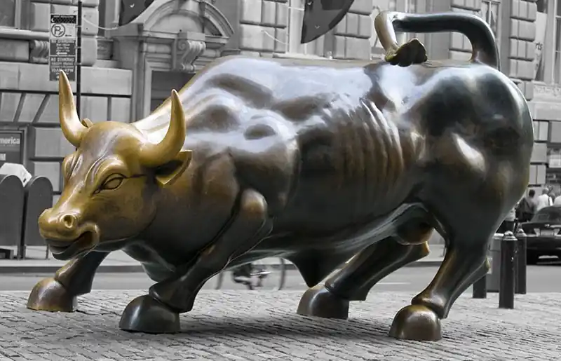 Angebot Fototapeten Brücken und Statuen Steel Bull