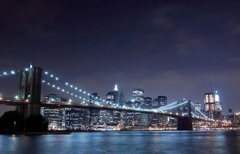 Fototapeten Brücken und Statuen NY Lights Highlight