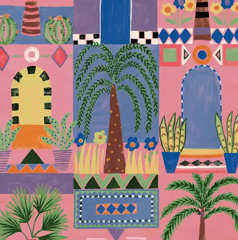 Selbstklebende Tapeten Tropical Facade Must-Have