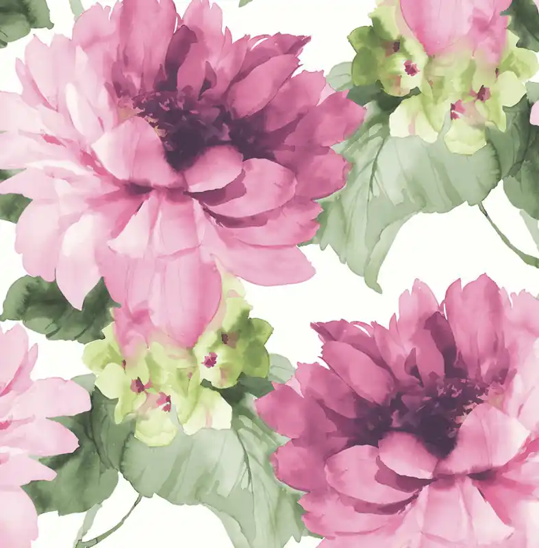 Selbstklebende Tapeten Watercolor Floral Satin Letzte Chance