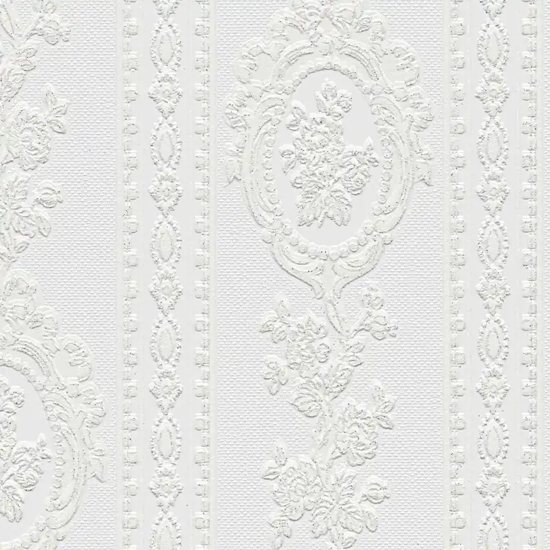 A.S. Creation Profi 186140 Papiertapete Streifenoptik 0.53 x 10.05 m Weiß Direkt Vom Hersteller