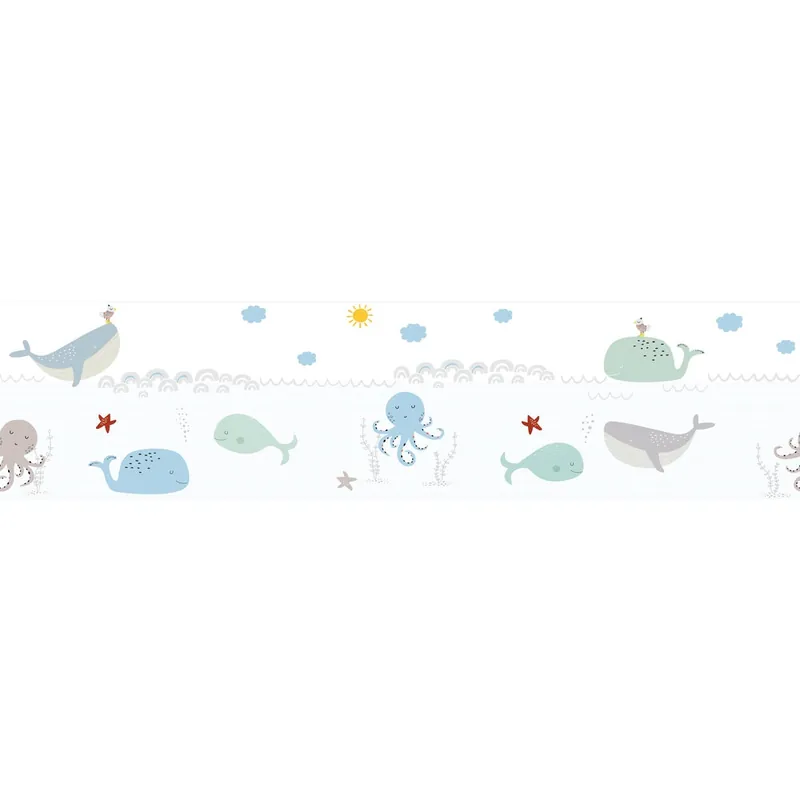 Sale A.S. Creation Only Borders 11 403759 Papierbordüre Kinderzimmer 5.00 x 0.155 m Blau