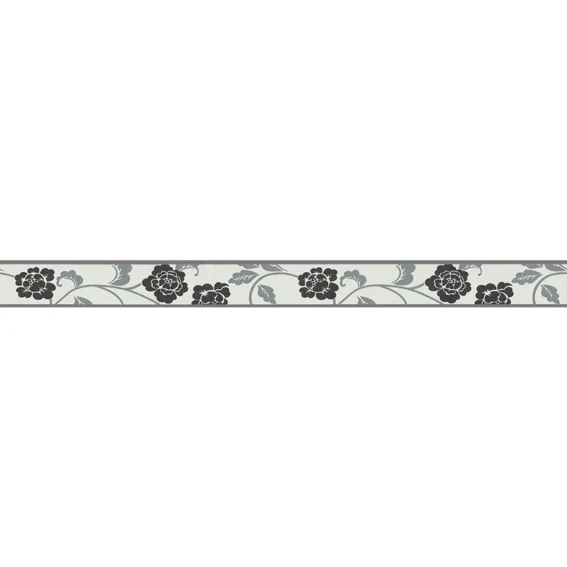 Schnäppchen A.S. Creation Only Borders 10 261014 Papiertapete Blumenoptik 0.05 x 5 m Schwarz