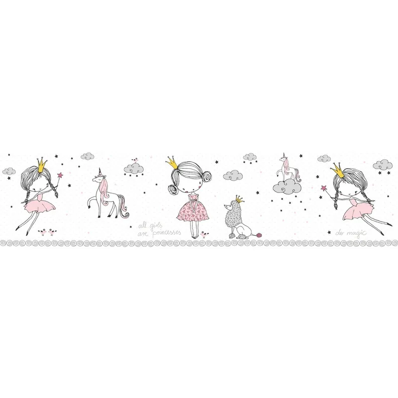 Begrenztes Angebot A.S. Creation Only Borders 11 403755 Papierbordüre Kinderzimmer 5.00 x 0.155 m Rosa