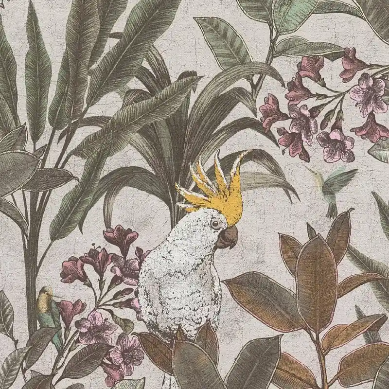 Vliestapete 397484 Grün Creme Botanical Dschungel PintWalls II A.S. Creation Sale