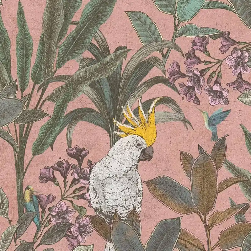 Vliestapete 397481 Pink Grün Botanical Dschungel PintWalls II A.S. Creation Direktkauf