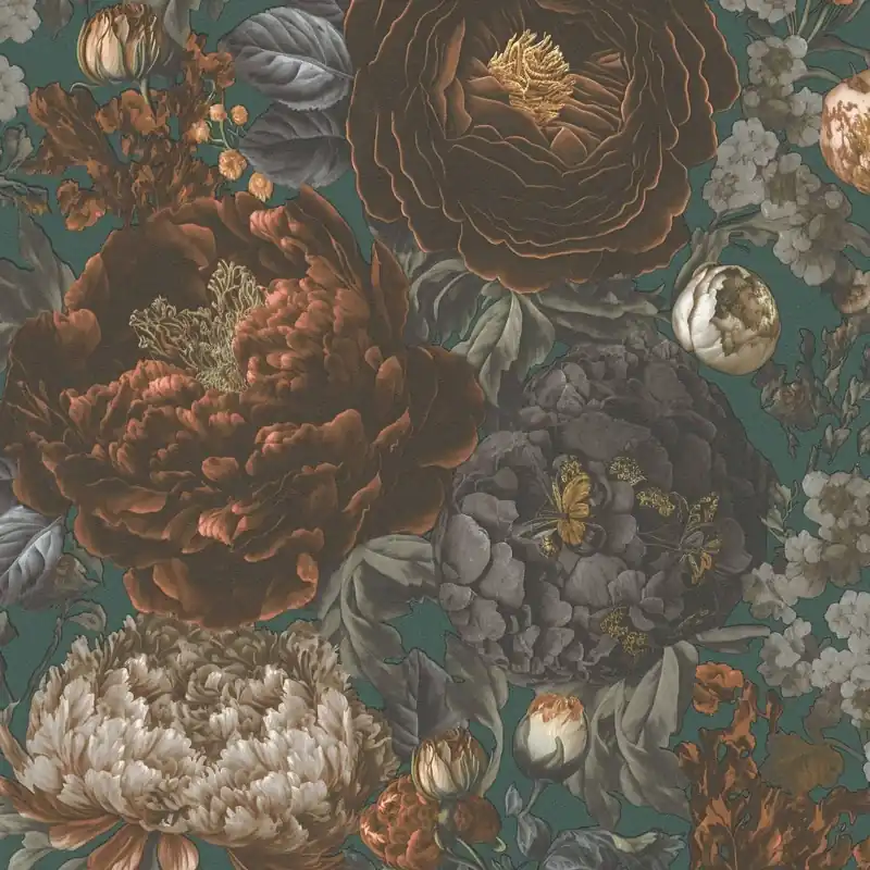 Vliestapete 399793 Grün Grau Orange Blumen Floral Michalsky 6 A.S. Creation Direktkauf