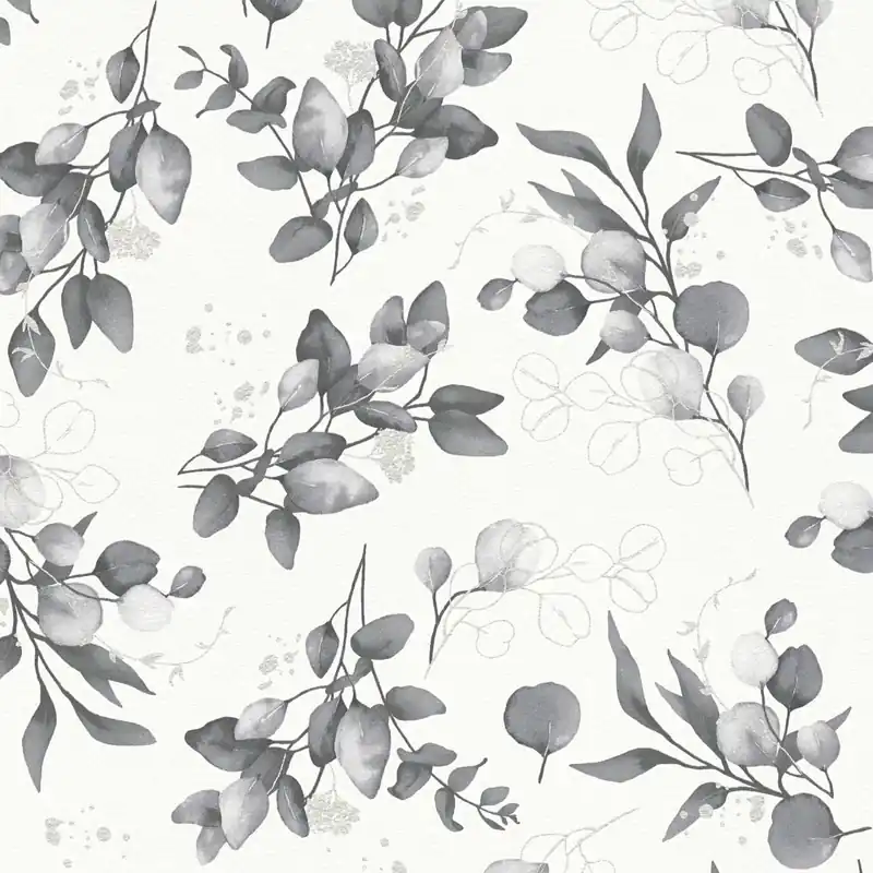 Neuheit Vliestapete 397686 Weiß Schwarz Blumen Floral Pure Elegance A.S. Creation