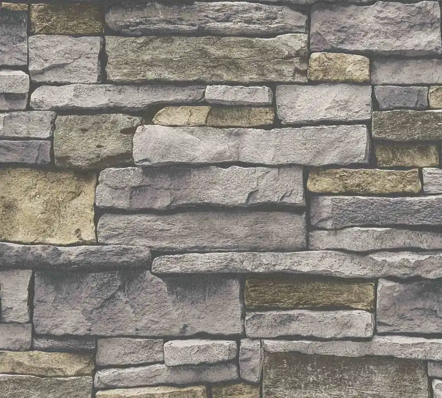 Neu Im Sortiment A.S. Creation Bricks & Stones 388131 Vliestapete Steinoptik 0.53 x 10.05 m Grau