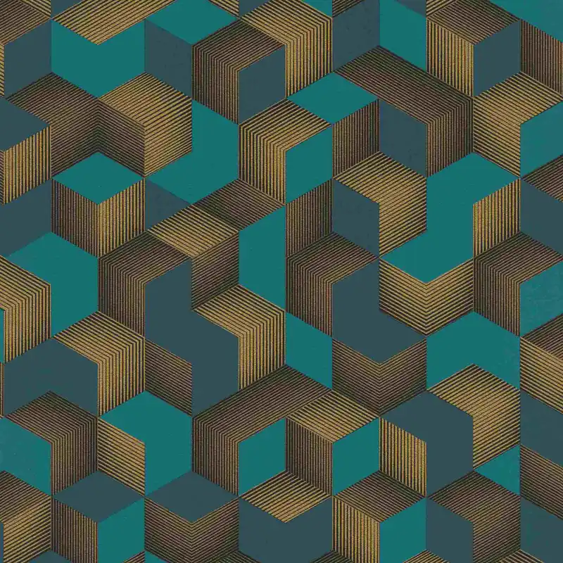 Neu Im Sortiment Rasch Selection 403909 Vliestapete Muster & Motive 10.05 x 0.53 m Gold Schwarz Blau