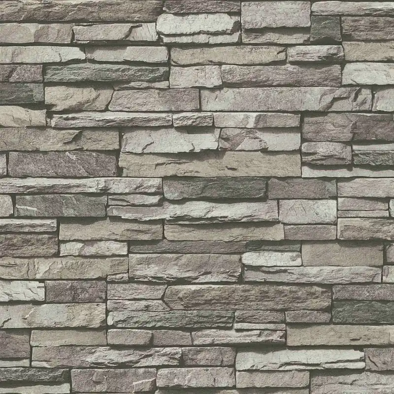 Solange Der Vorrat Reicht A.S. Creation Elements 958331 Vliestapete Steinoptik 0.53 x 10.05 m Grau