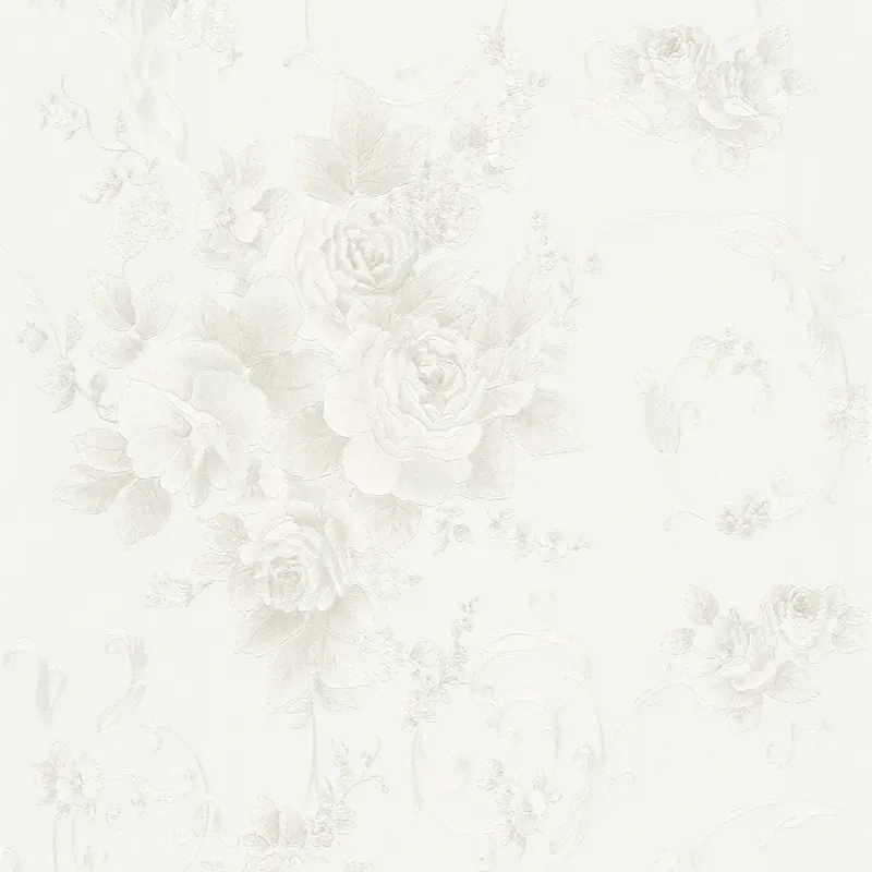 A.S. Creation Romantico 306472 Vliestapete Blumenoptik 0.53 x 10.05 m Grau Preisreduziert