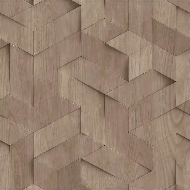 Direktkauf Vliestapete M74408 Brut Braun Holzoptik, Geometrisch Vlies 0.53 x 10.05 m Ugépa