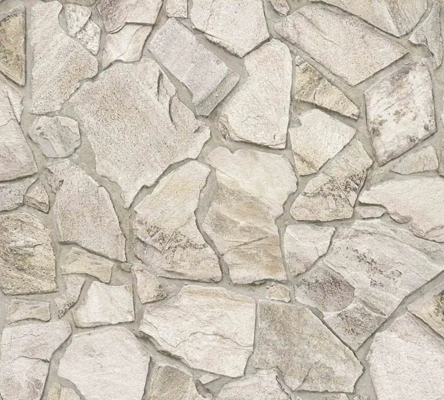 A.S. Creation Bricks & Stones 389312 Vliestapete Steinoptik 0.53 x 10.05 m Beige Neue Kollektion