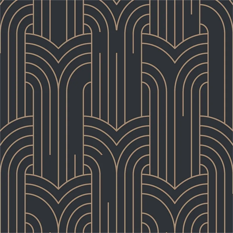 Preiswert Vliestapete M42119 Elegance Schwarz Grafik Vlies 0.53 x 10.05 m Ugépa
