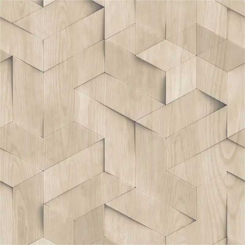 Mega-Angebot Vliestapete M74407 Brut Beige Holzoptik, Geometrisch Vlies 0.53 x 10.05 m Ugépa