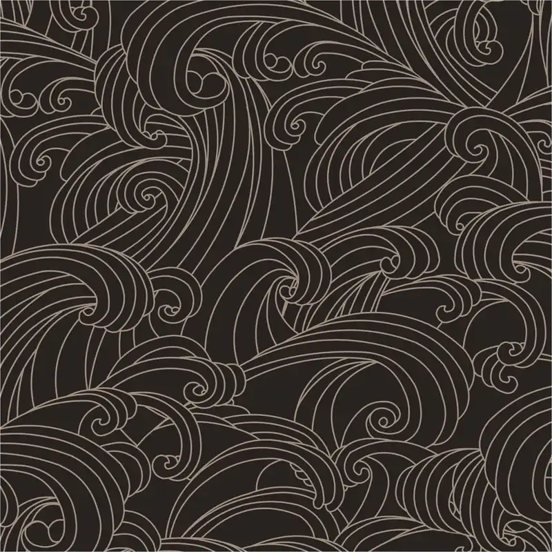 Must-Have Vliestapete M62919 Elegance Schwarz Wellen Vlies 0.53 x 10.05 m Ugépa
