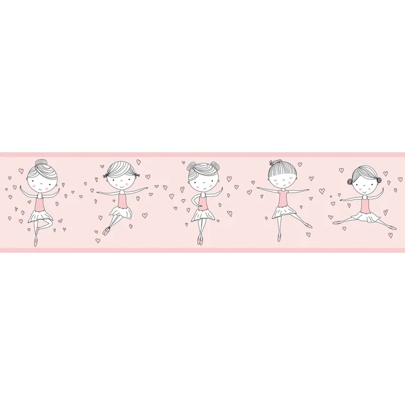 Neu Im Sortiment A.S. Creation Only Borders 11 403722 Papierbordüre Kinderzimmer 5.00 x 0.155 m Rosa