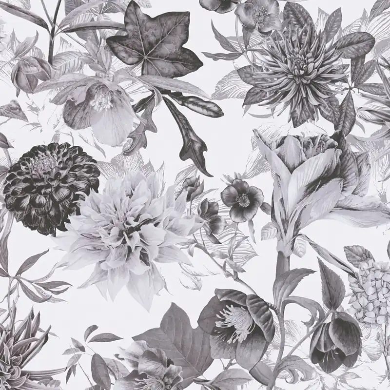 A.S. Creation Dream Flowery 381753 Vliestapete Blumenoptik 0.53 x 10.05 m Grau Weiß Letzte Chance