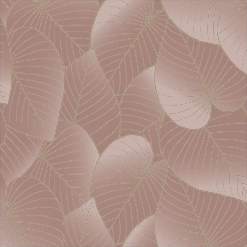 Vliestapete B21203 Botanique Rosa Blätter Vlies 0.53 x 10.05 m Ugépa Schnäppchen