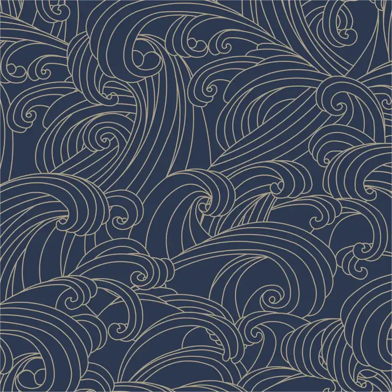 Meistverkauft Vliestapete M62901 Elegance Blau Wellen Vlies 0.53 x 10.05 m Ugépa