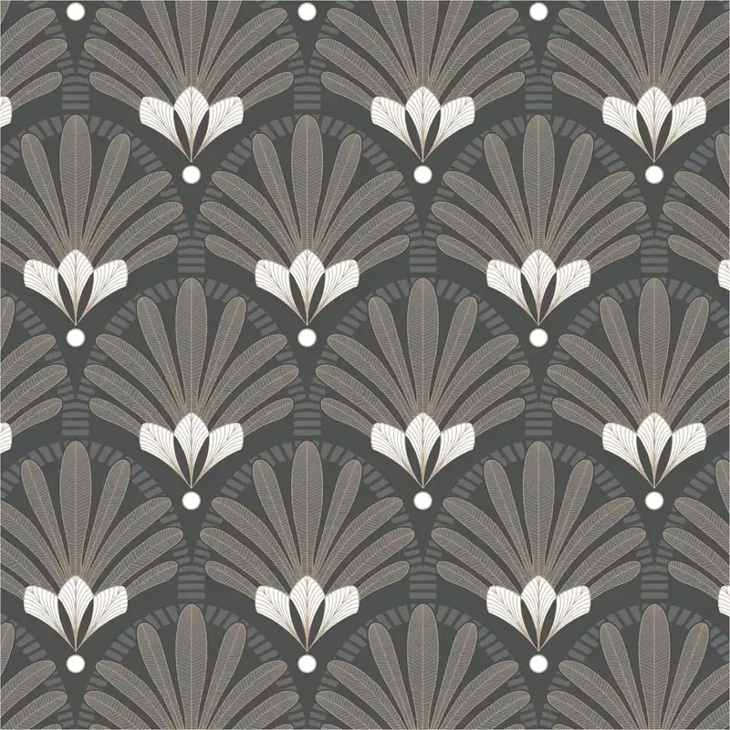 Vliestapete M53309 Elegance Schwarz Art Deco Medaillon Vlies 0.53 x 10.05 m Ugépa Mega-Angebot