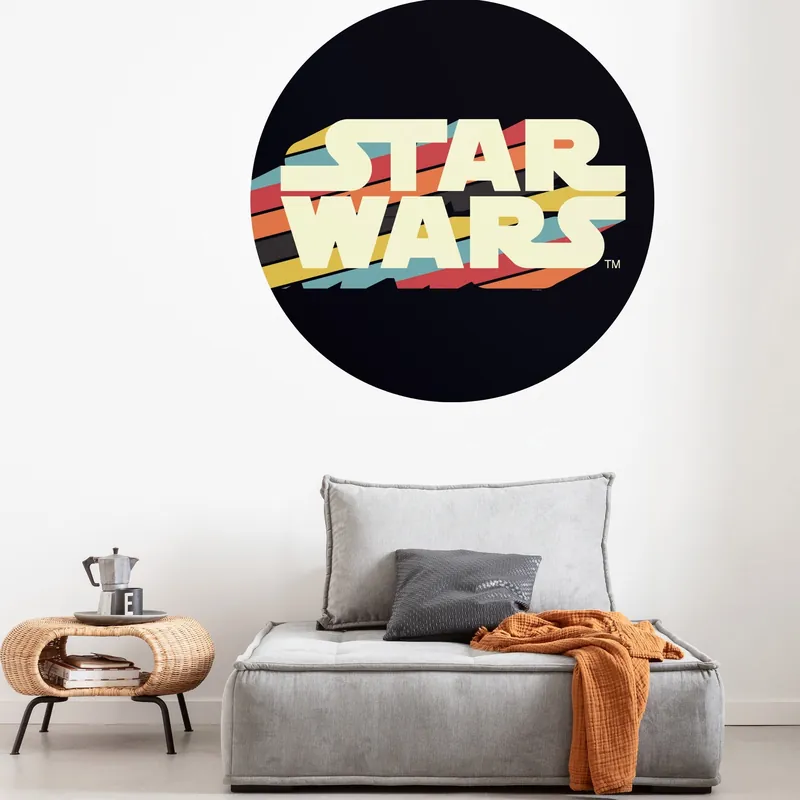 Komar Fototapete Star Wars Dot Typeface 125 x 125 cm Wandbild Vlies Selbstklebend Sternensaga Direktkauf