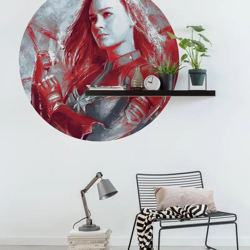 Komar Fototapete Marvel Avengers Painting Captain 125 x 125 cm Vlies Selbstklebend Superheldin Saisonangebot