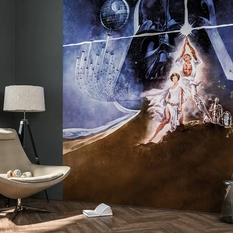 Direktkauf Komar Fototapete Star Wars Poster 250 x 200 cm Digitaldrucktapete Vlies Vader Leia Skywalker