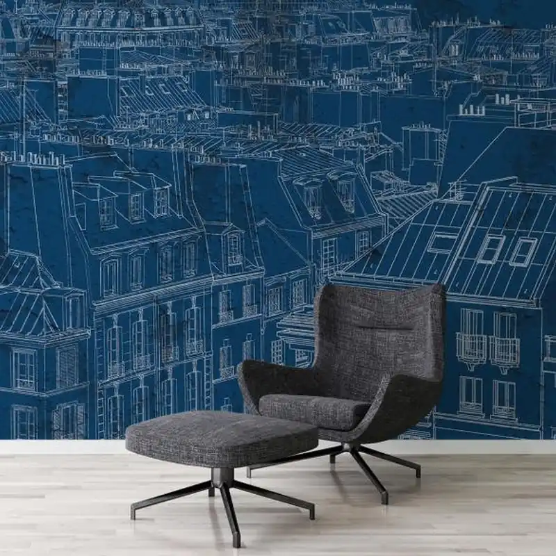 A.S. Creation Atelier 47 DD117350 Fototapete Vlies 400 x 270 cm Paris Blau Preis Gesenkt
