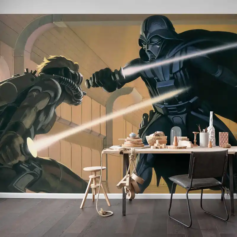 Expressversand Komar Fototapete Star Wars Vader vs Luke 250 x 500 cm Vlies Darth Vader Luke Kampf um Leben und Tod