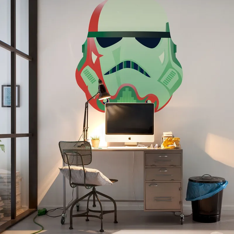 Komar Fototapete Star Wars Dot One of us! 125 x 125 cm Vlies Selbstklebend Imperial Stormtrooper Preis Gesenkt
