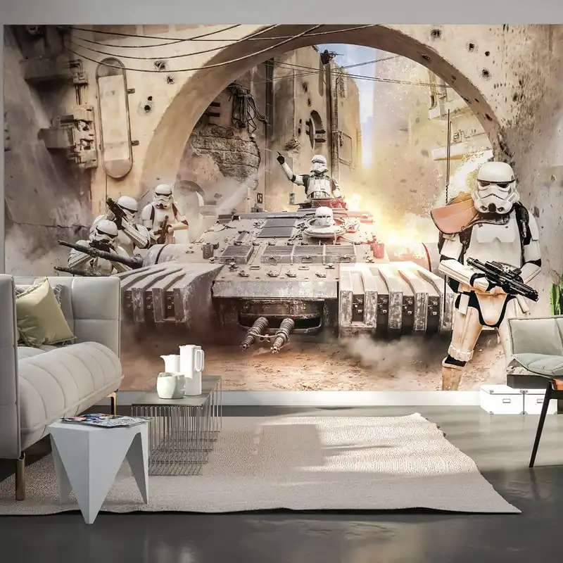 Komar Fototapete Star Wars Tanktrooper 250 x 400 cm Vlies Stormtrooper Feuerschutz Kampf Rebellen Nur Heute