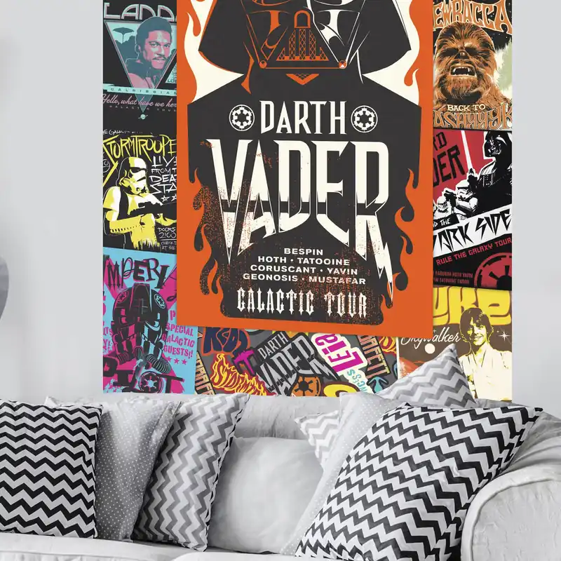 Angebot Komar Fototapete Star Wars Rock On Posters 200 x 120 cm Vlies Krieger der Sterne Comic Design