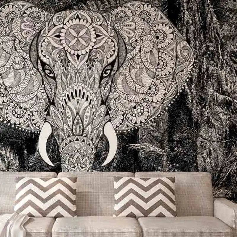 A.S. Creation Atelier 47 DD118120 Fototapete Vlies 400 x 270 cm Tiere Schwarz Solange Der Vorrat Reicht