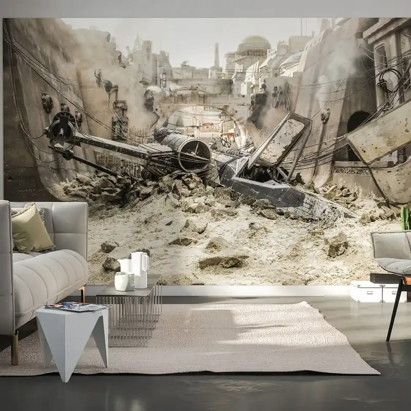 Bestpreis Komar Fototapete Star Wars X-Wing 250 x 400 cm Vlies Fighter Kampf Jedha Raumschiff Rebellenangriff