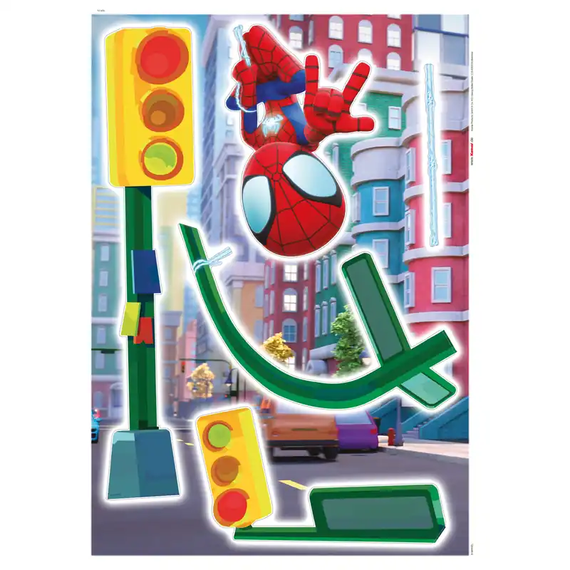 Beliebt Komar Wandtattoo - Marvel Spidey and His Amazing Friends Lamp Swing - 70 x 50 cm - Wandsticker